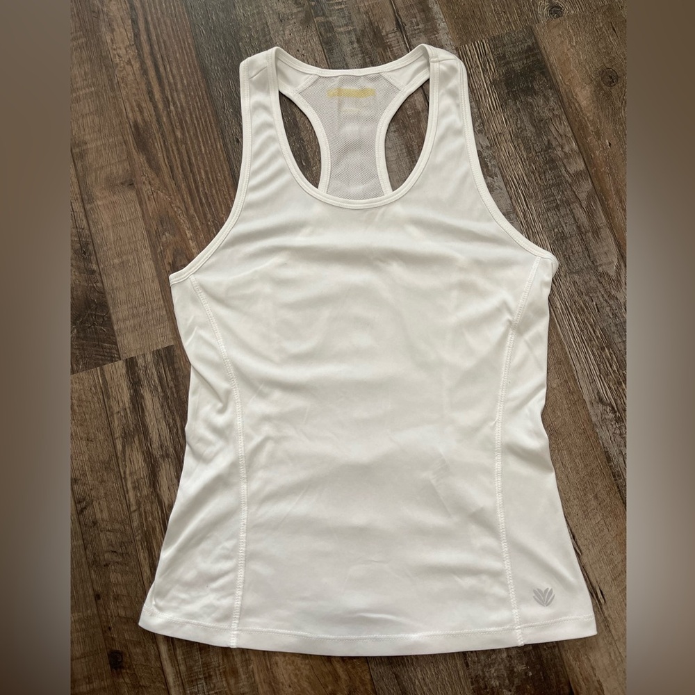 White activewear tank